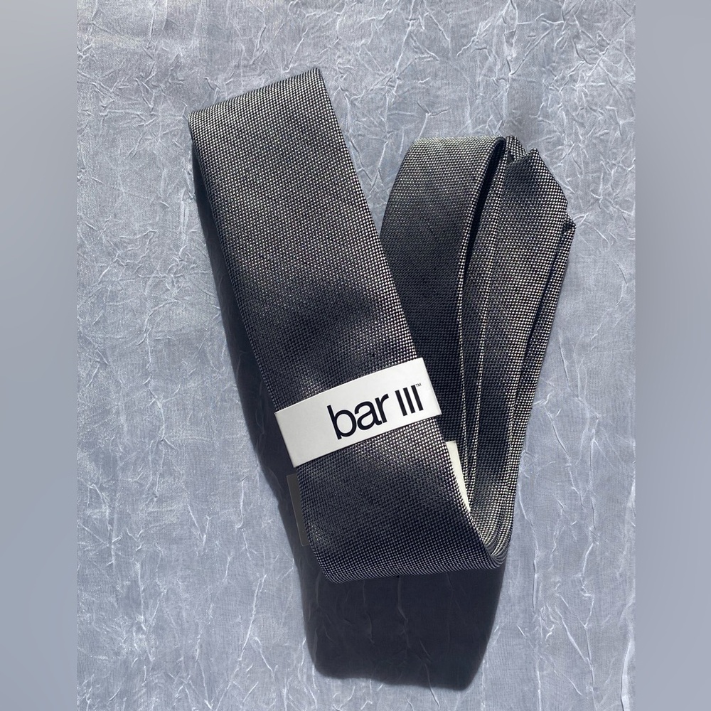 Bar lll Dunbar Solid Black & Gray Tie